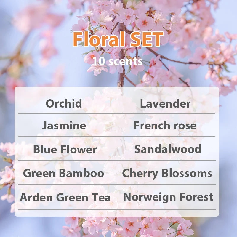 NAMSTE 5ml 10pcs Essential Oil Samples Sets Of Various Types Fragrance Series Home Air Fresheners Suitable for Aroma Diffuser