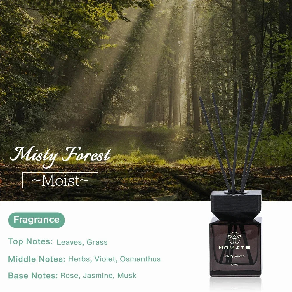 NAMSTE 100ML Reed Diffuser Sets Hotel Fragrance Series Fireless Aromatherapy Indoor Long lasting Fragrance  Bathroom Deodorant