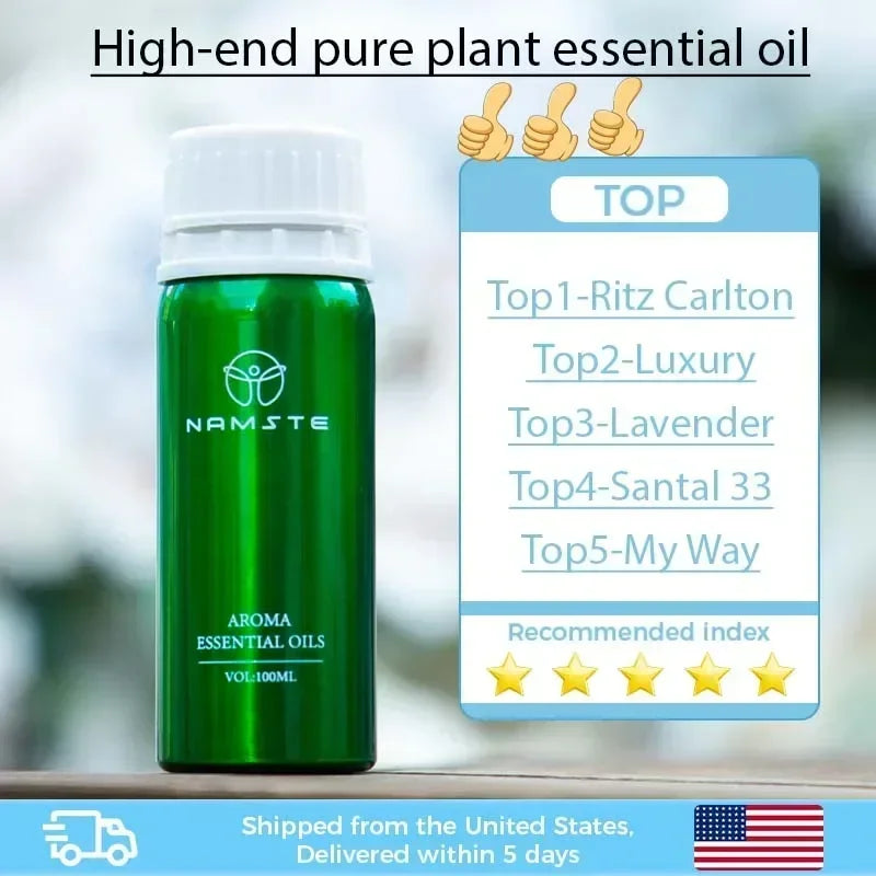 نامستي ١٠٠ مل، عطر جديد فاخر، زيوت عطرية للفنادق، زيوت معطرة للغرف، معطر منزلي، زيت الياسمين العطري الفاخر