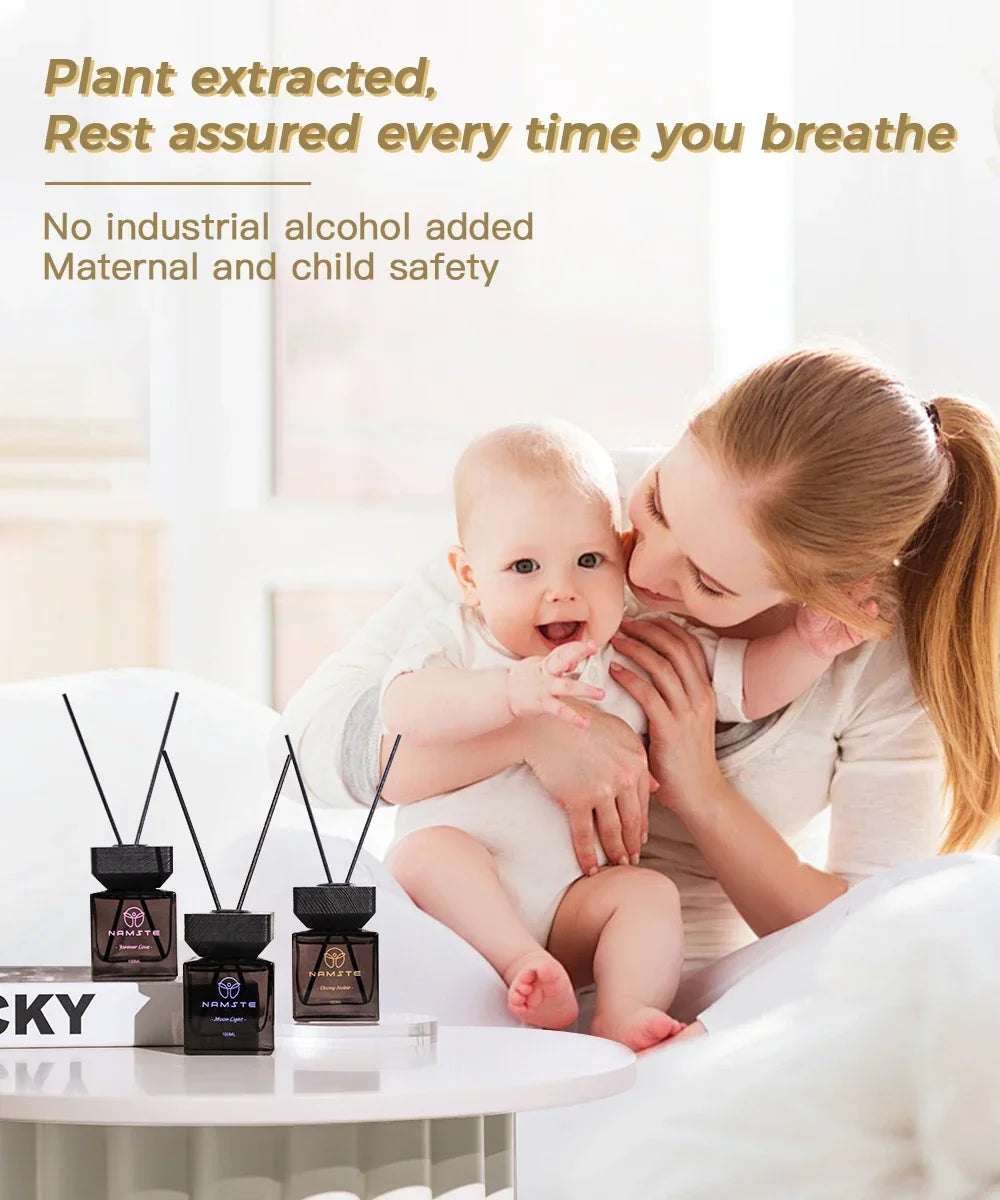 مجموعة موزع العطور نامستي 100 مل، سلسلة عطور الفنادق، علاج عطري بدون لهب، معطر يدوم طويلاً للاستخدام الداخلي، مزيل عرق للحمام