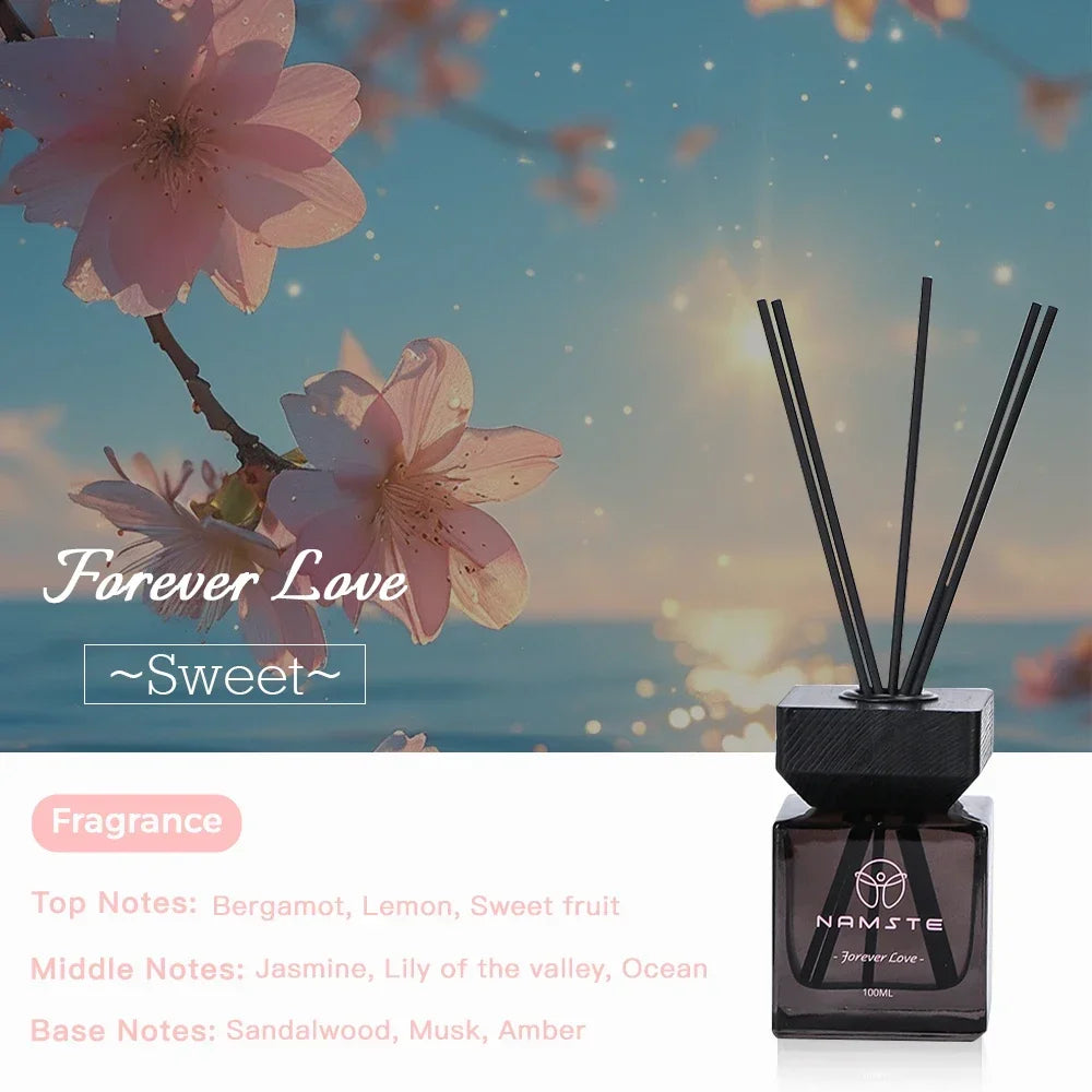 مجموعة موزع العطور نامستي 100 مل، سلسلة عطور الفنادق، علاج عطري بدون لهب، معطر يدوم طويلاً للاستخدام الداخلي، مزيل عرق للحمام