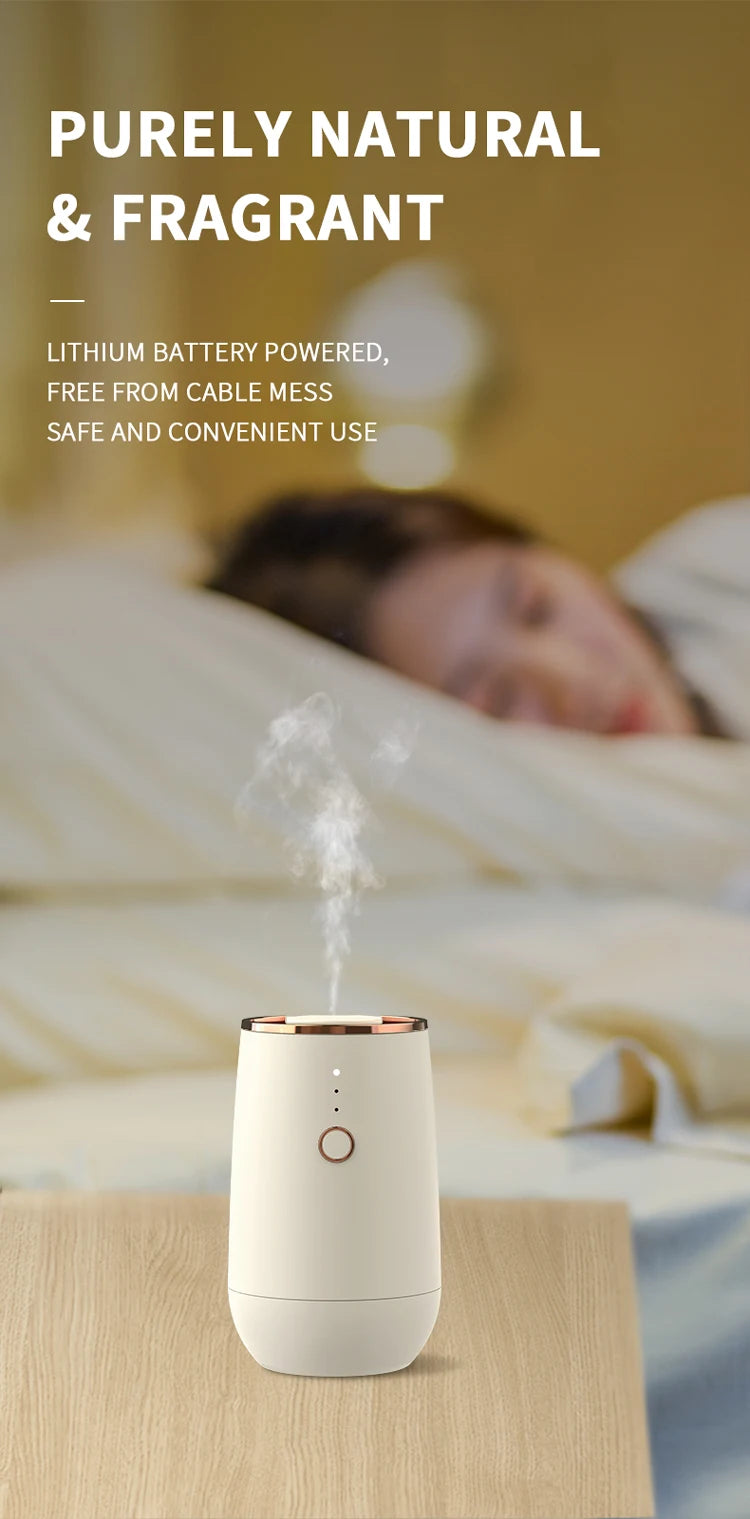 Mini Home Waterless Essential Oils Diffuser Car Fragrance Aromatherapy Diffuser Higher Atomizing Efficienc Home Air Freshener