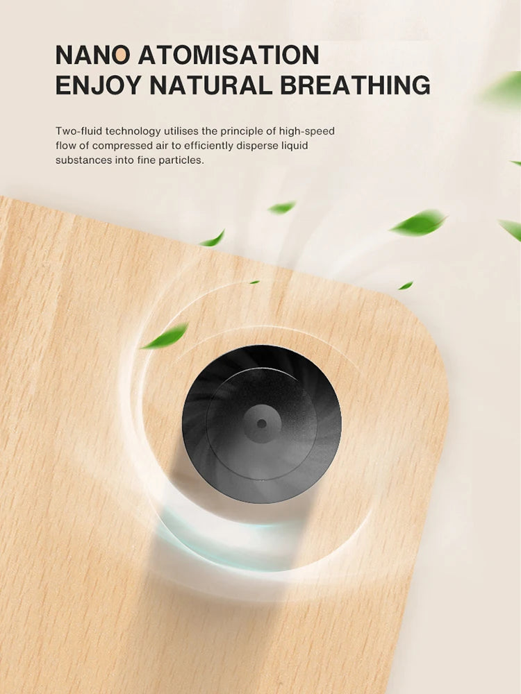 ناماستي، موزع الزيوت العطرية الذكي بسعة 200 متر مكعب، جهاز تعطير مكتبي يعمل بالبطارية، جهاز علاج عطري منزلي كهربائي