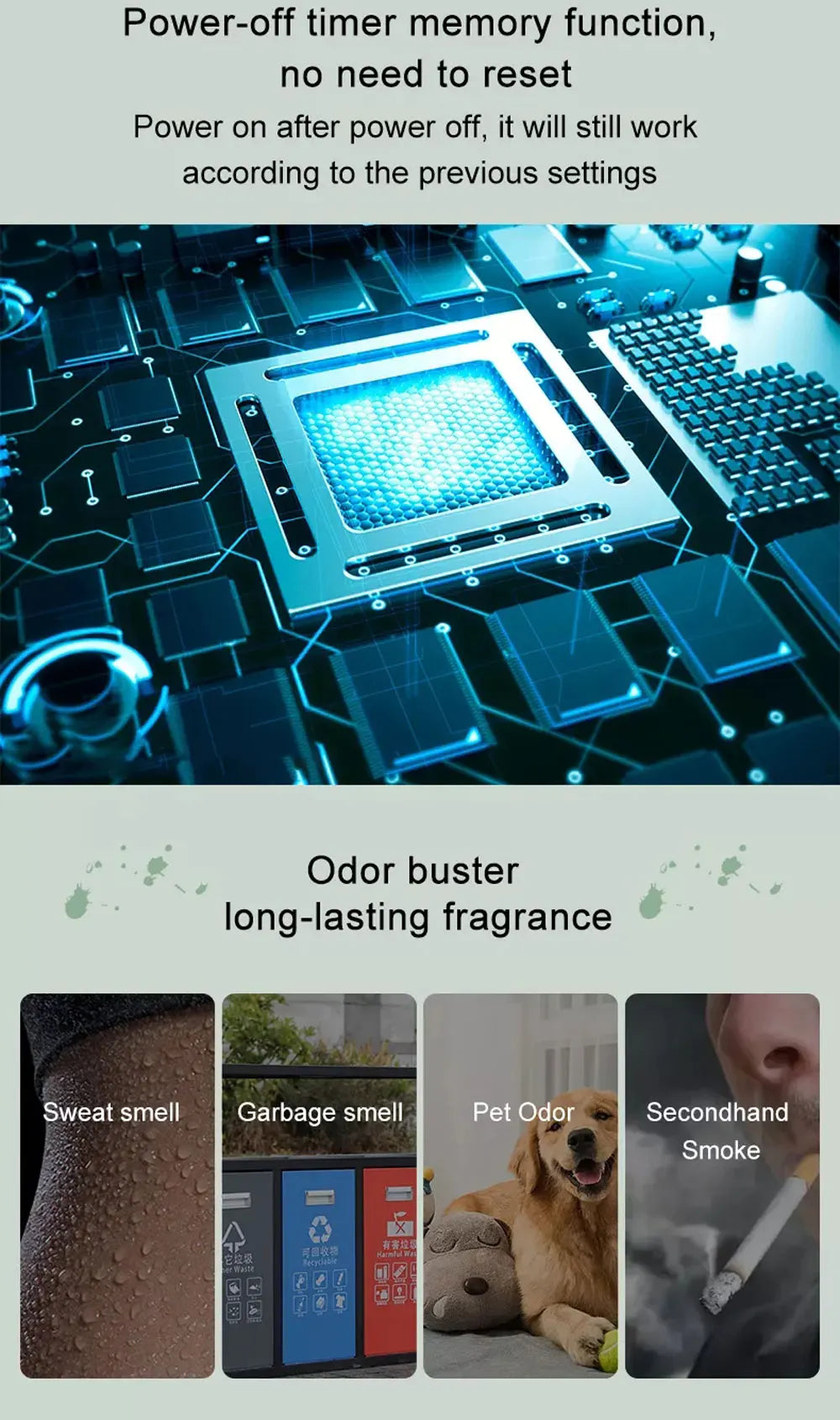 מפיץ ריח חכם 500 מ״ל לחדרי רחצה – מפיץ ניחוח עוצמתי ללא מים, פועל על חשמל או סוללה