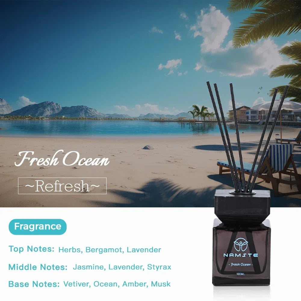 NAMSTE 100ML Reed Diffuser Sets Hotel Fragrance Series Fireless Aromatherapy Indoor Long lasting Fragrance  Bathroom Deodorant