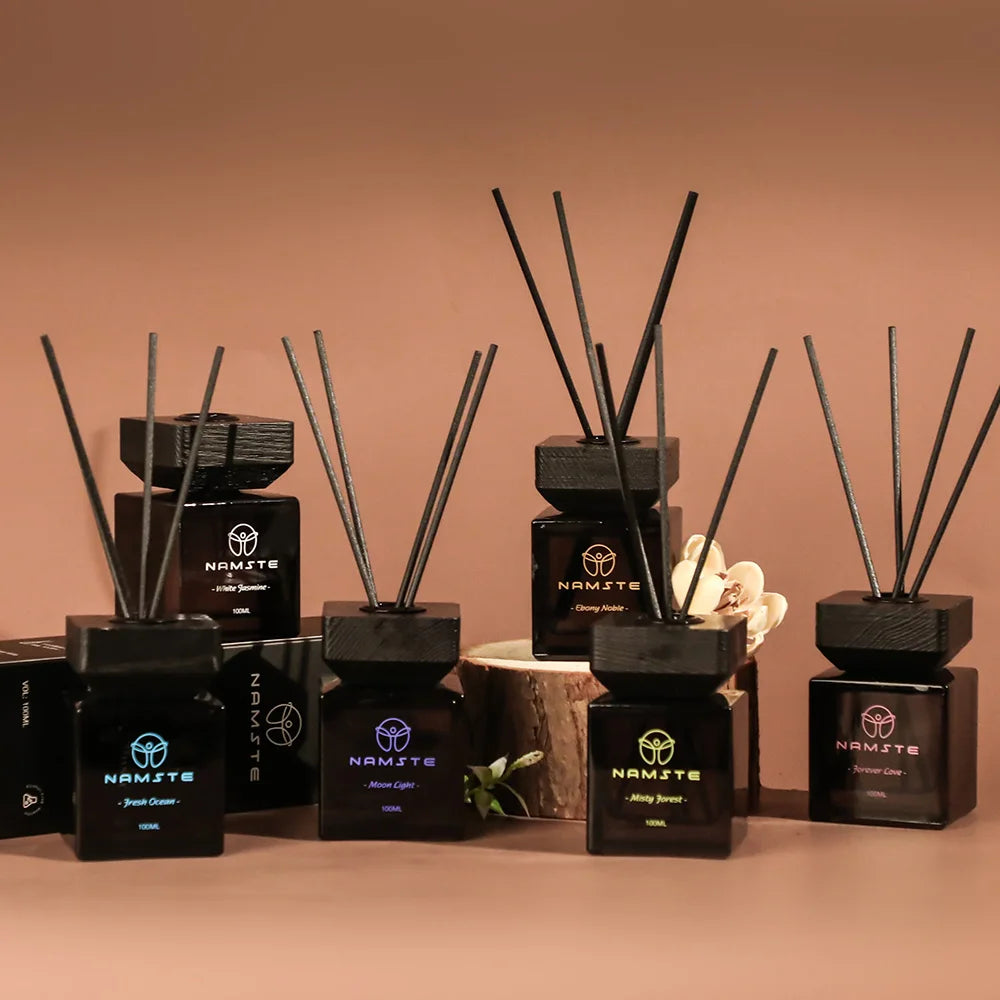 NAMSTE 100ML Reed Diffuser Sets Hotel Fragrance Series Fireless Aromatherapy Indoor Long lasting Fragrance  Bathroom Deodorant