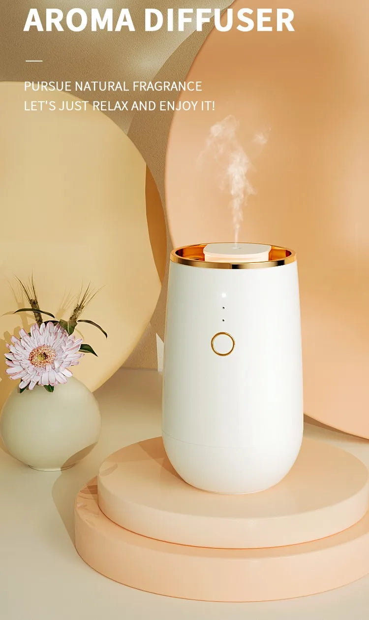 Mini Home Waterless Essential Oils Diffuser Car Fragrance Aromatherapy Diffuser Higher Atomizing Efficienc Home Air Freshener